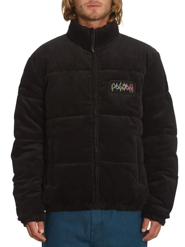 Volcom Fa Fa Chrissieabbottxfrench Jkt Ανδρικο Μπουφαν Κοτλε Μαυρο