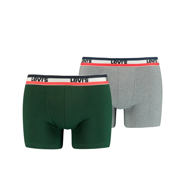 Levis Men Sprtswr Logo Boxer Brief 2P Ανδρικα Εσωρουχα Πρασινο