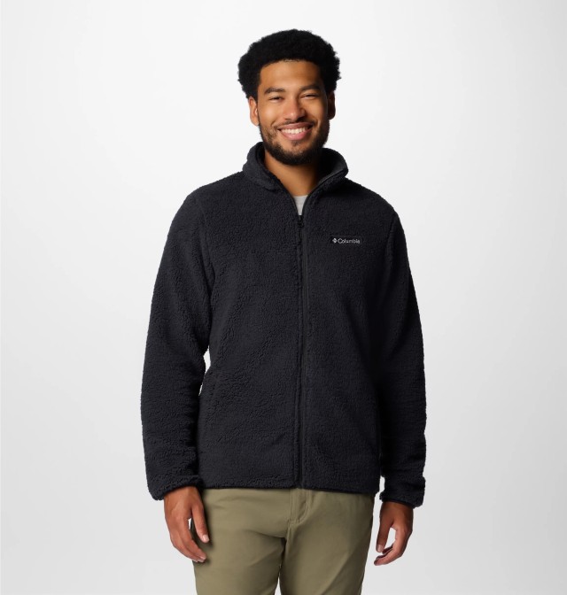 Columbia Rugged Ridge™ III Sherpa Full Zip Ανδρική Ζακέτα Fleece Μαύρη