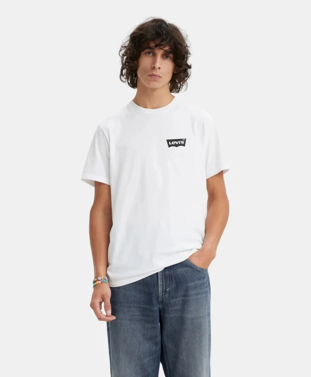 Levis Graphic Crewneck Tee Color Bw Ανδρική Μπλούζα Λευκή