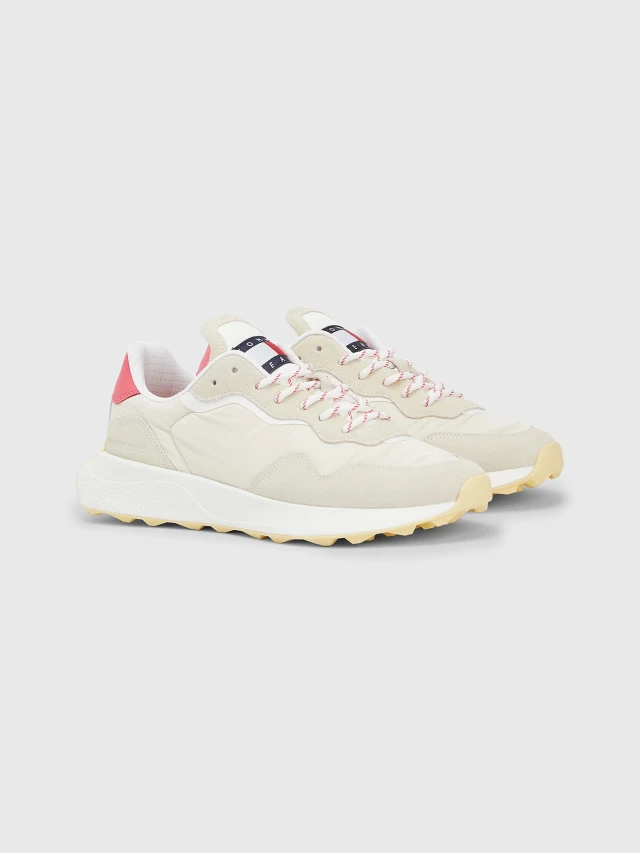 Tommy Hilfiger Tommy Jeans Wmns New Runner Γυναικεία Sneakers Μπεζ