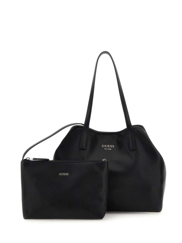 Guess Vikky Ii 2 In 1 Tote Γυναικεία Τσάντα Μαύρη