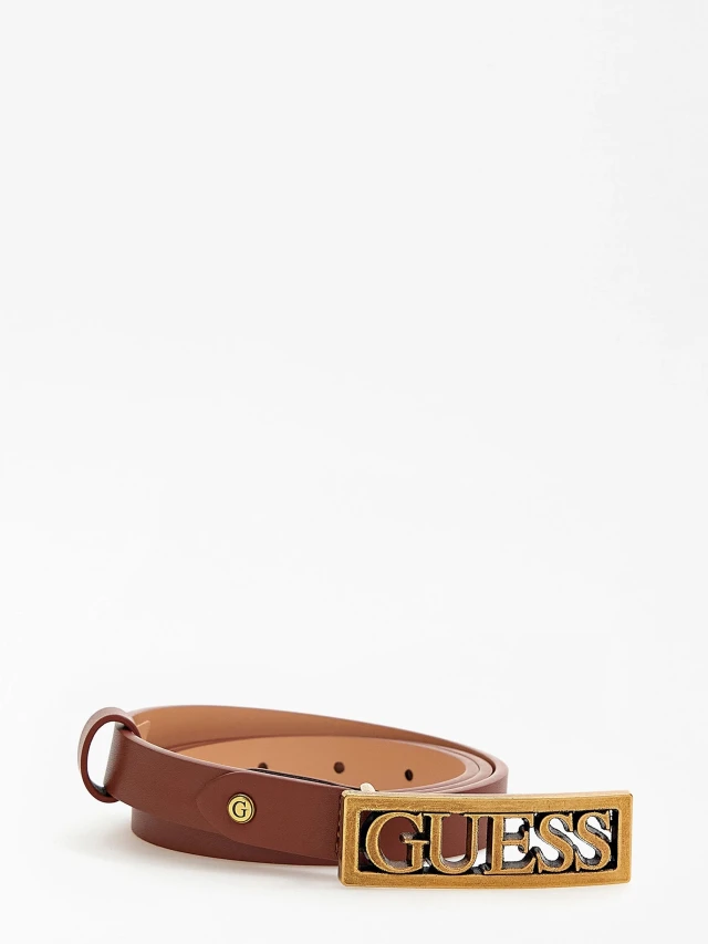 Guess Adjustable Belt Γυναικεια Ζωνη Καφε