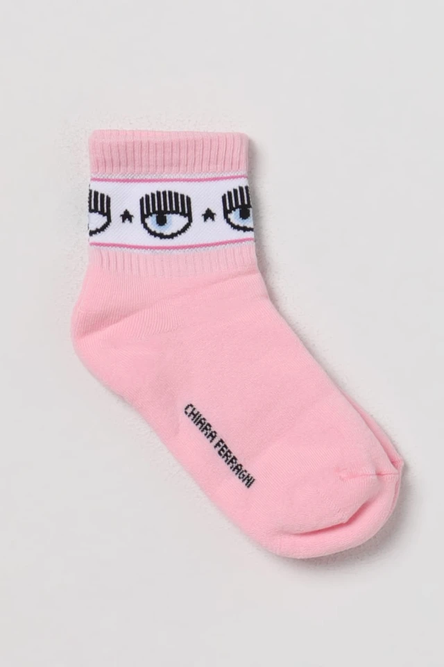 Chiara Ferragni Calzini Corti H. Gambale 13cm Γυναικείες Κάλτσες Ροζ