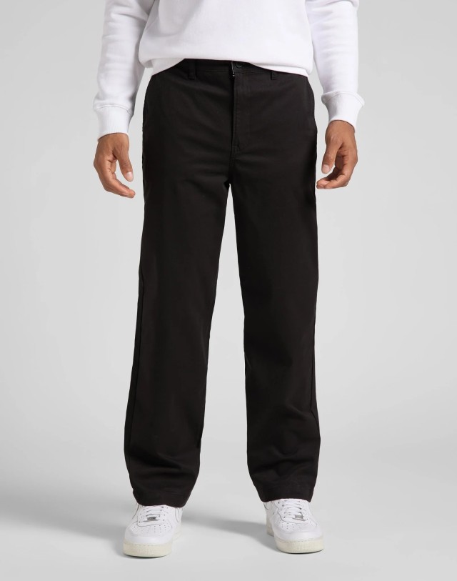 LEE RELAXED CHINO BLACK Ανδρικό Παντελόνι Chino Μαύρο