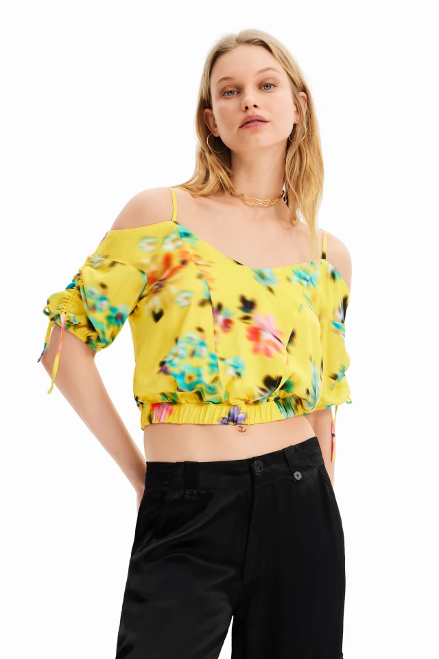 Desigual D3 Blus_Betty Γυναικεια Μπλουζα κιτρινο