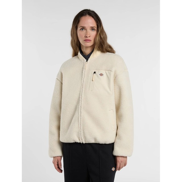 Dickies Central Sherpa Bomber W Γυναικεία Ζακετα Fleece Εκρού