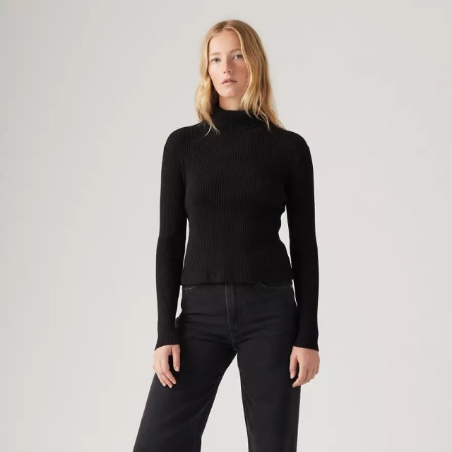 Levis Tulip Turtleneck Blacks Γυναικείο Πλεκτό Ζιβαγκο Μαυρο