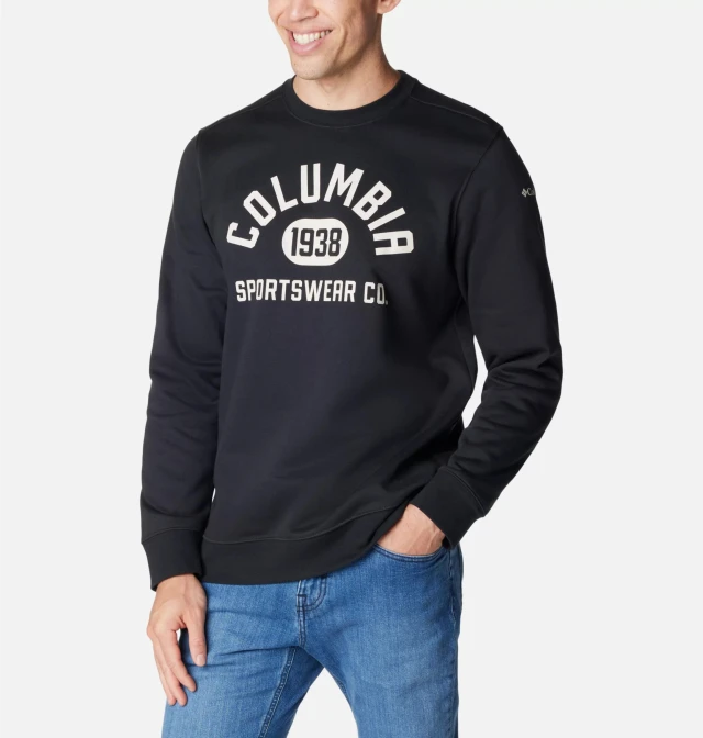 Columbia Trek™ Crew Ανδρικο Φουτερ Μαυρο