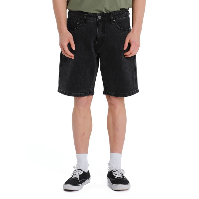 Emerson Mens Regular Denim Shorts Ανδρικη Βερμουδα Τζιν Μαυρο