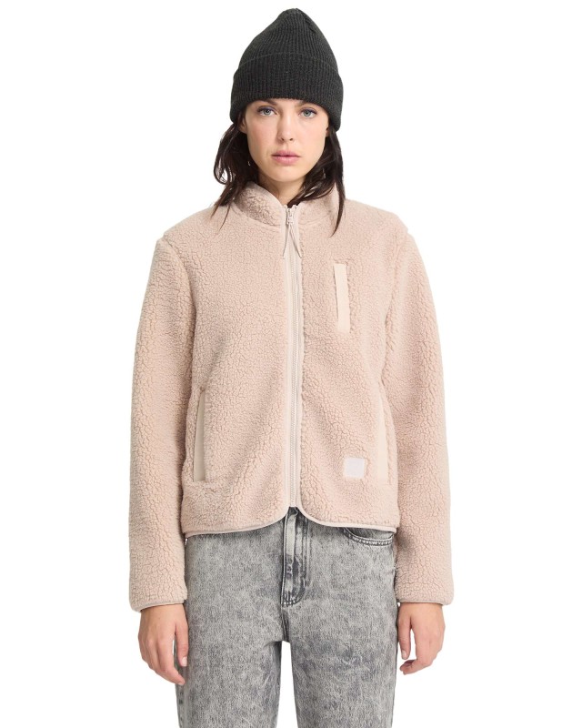 Volcom Wuzer Fuzzar Γυναικεία Ζακέτα Fleece Χακί