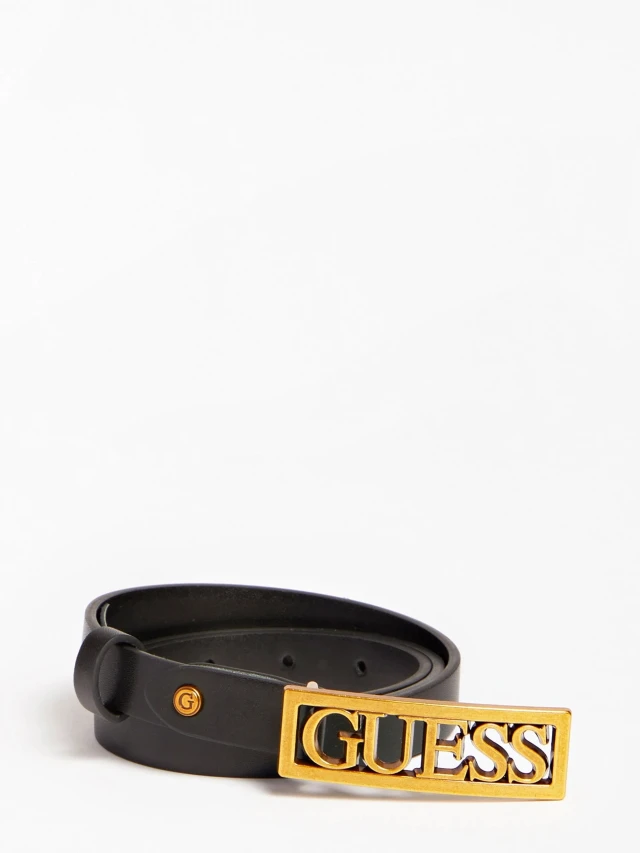 Guess Adjustable Belt Γυναικεια Ζωνη Μαυρη