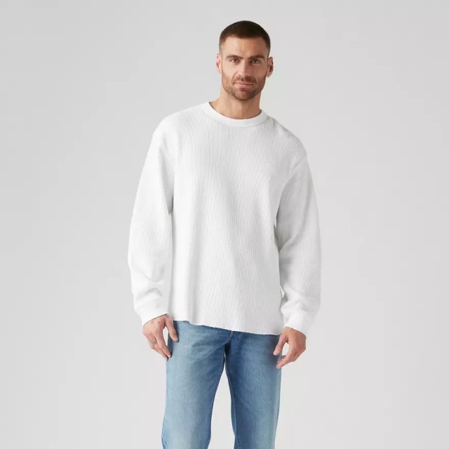 Levis Ls Rlx Thermal Tee Neutrals Ανδρική Μπλούζα Λευκή