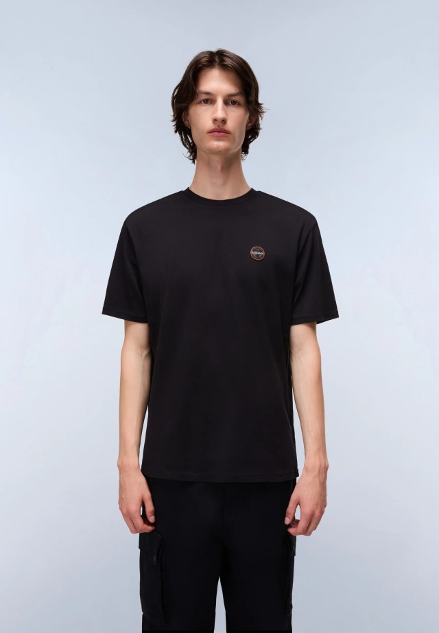 Napapijri S-Badge Ss 1 Black Beauty Ανδρική Μαύρη