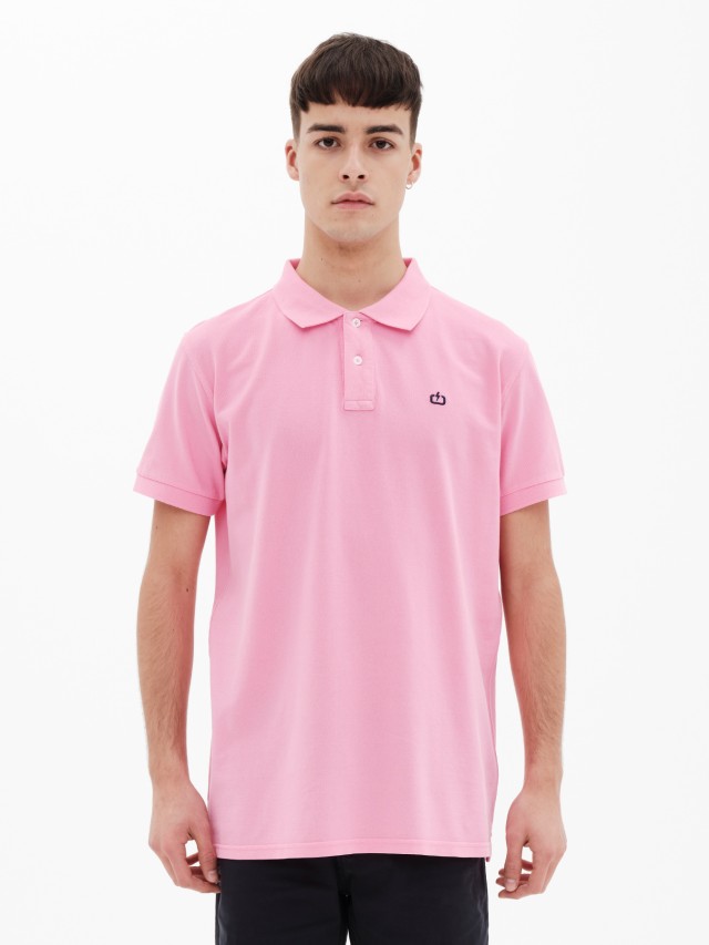 Emerson Mens Garment Dyed Polo Ανδρικη Μπλουζα Polo Ροζ
