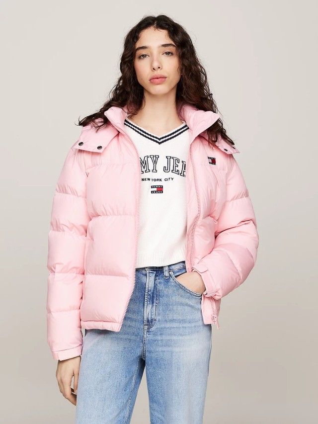 Tommy Hilfiger Tjw Alaska Puffer Ext Γυναικείο Μπουφάν Ροζ