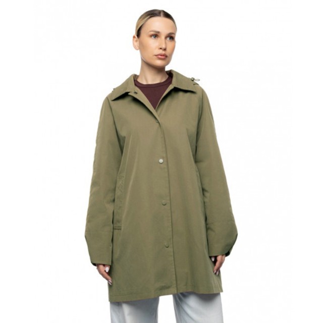 Biston  Γυναικεια Καπαρντινα Με Αποσπωμενη Κουκουλα Μπεζ