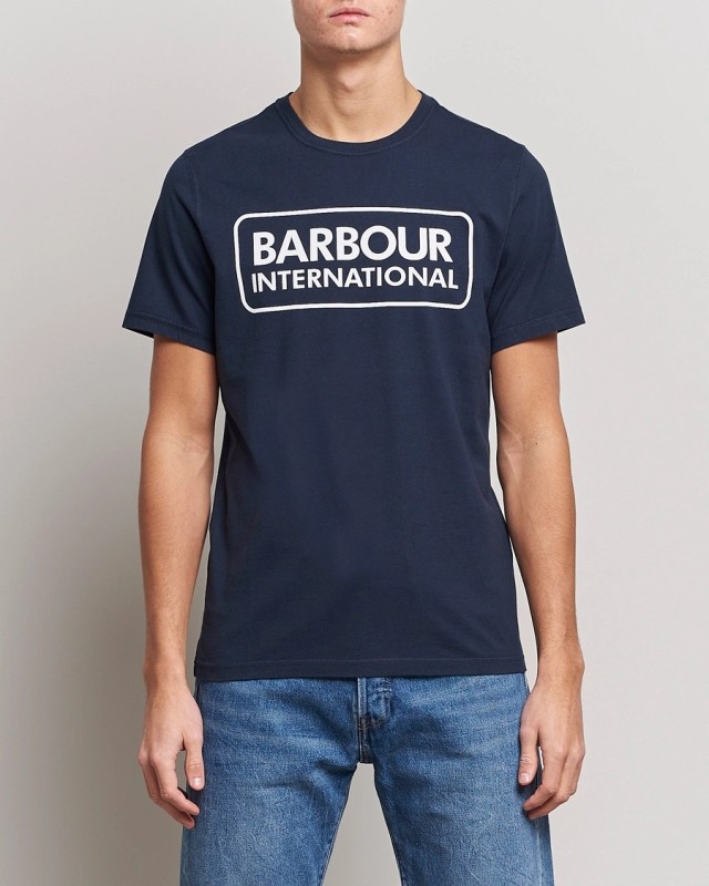 Mts0369-Ny39 Barbour B.intl Essential Large Logo Tee Ανδρικη Μπλουζα Μπλε