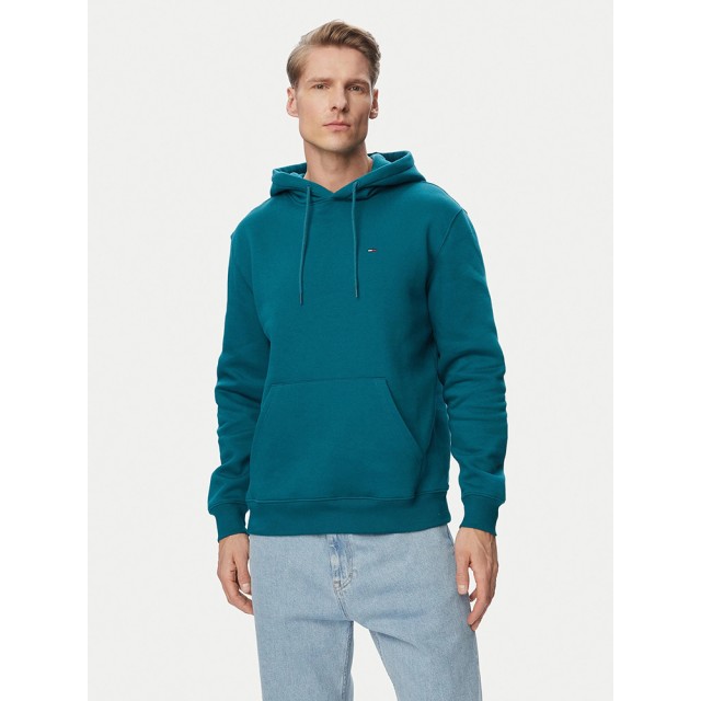 Tommy Hilfiger Tjm Reg S Flag Hoodie Ανδρικό Φούτερ Πράσινο