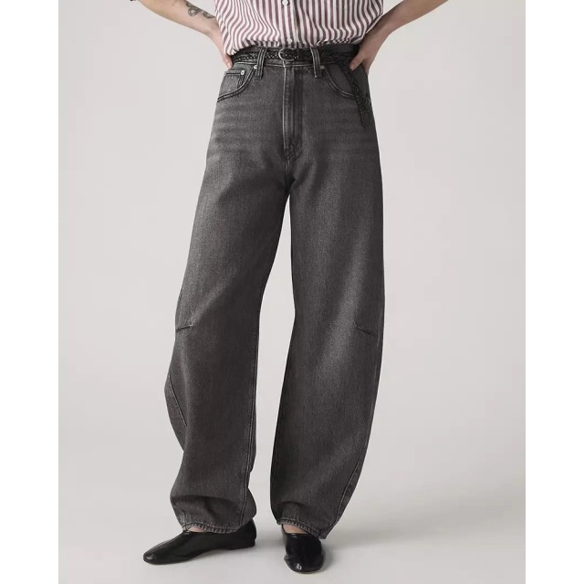 Levis Cinch Barrel Blacks Γυναικείο Παντελόνι Τζιν Μαύρο