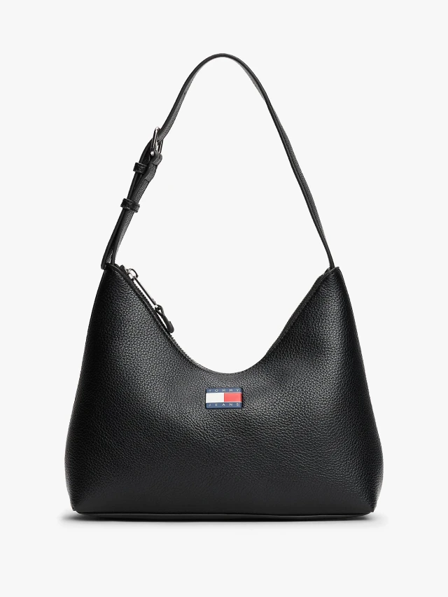 Tommy Hilfiger Tjw Must Shoulder Bag Γυναικεία Τσάντα Μαύρη