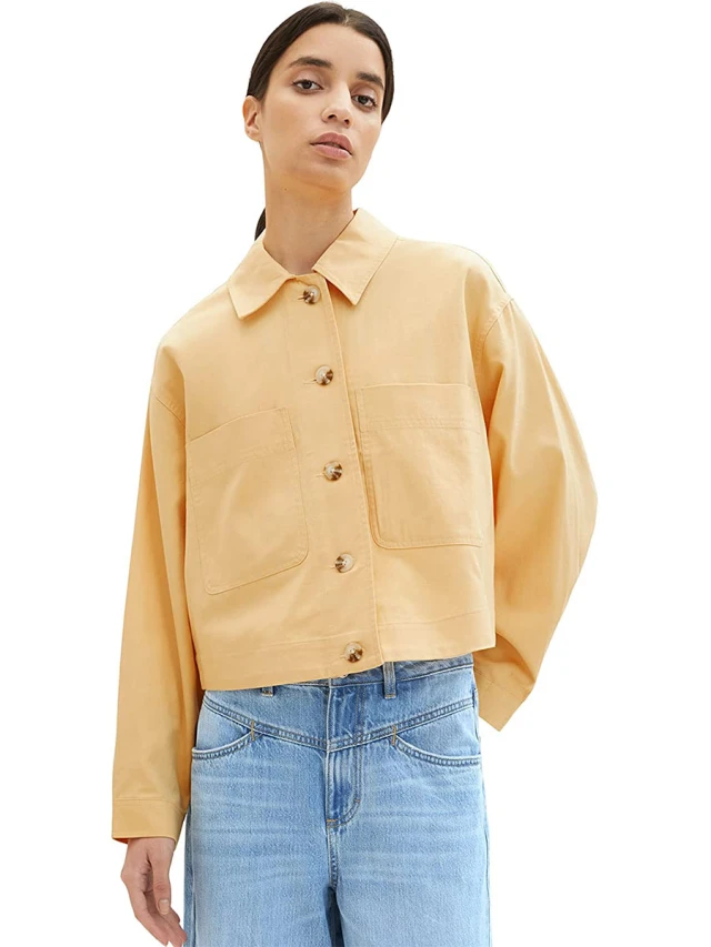 Τom Tailor 304 Loose Fit Blazer Jacket Γυναικείο Μπουφάν Μπεζ