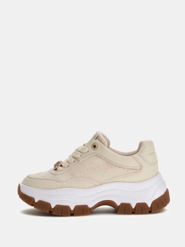 Guess Berrett2 Γυναικεία Sneakers Εκρού