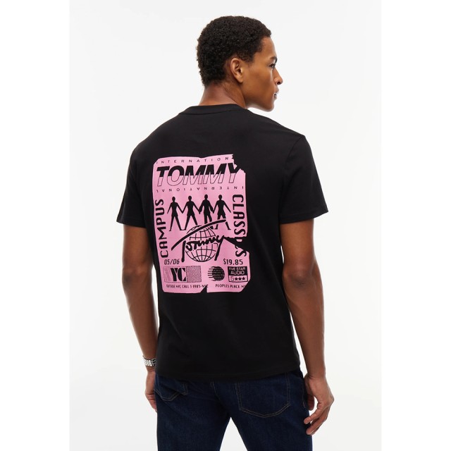 Tommy Hilfiger Tjm Reg Nyc Novelty Tee Ext Ανδρικη Μπλουζα Μαυρο