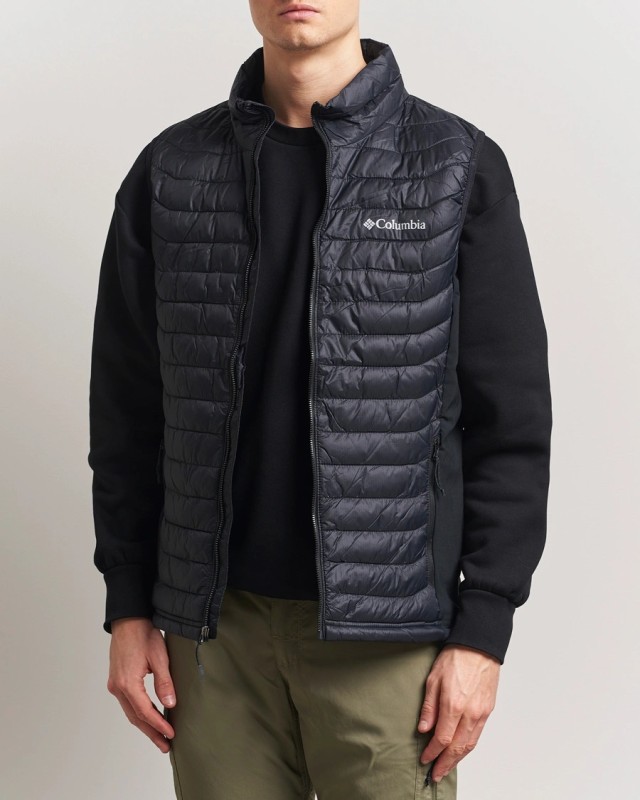 Columbia Powder Pass™ Hybrid Vest Ανδρικό Μπουφάν Αμάνικο Μαύρο