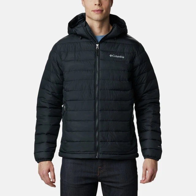 Columbia Powder Lite™ Hooded Jacket Ανδρικό Μπουφάν Μαύρο