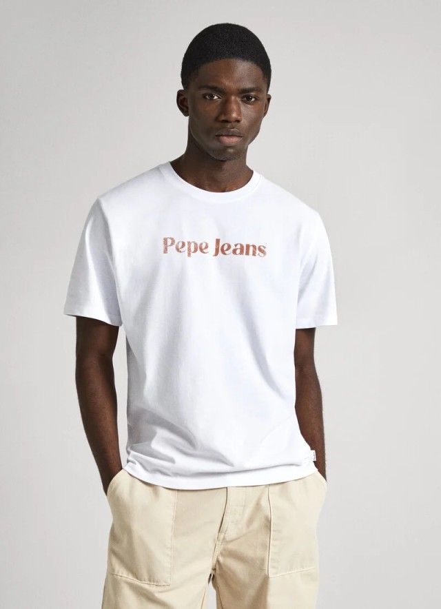 Pepe Jeans E2 Drop 3 Clifton Ανδρική Μπλούζα Λευκή