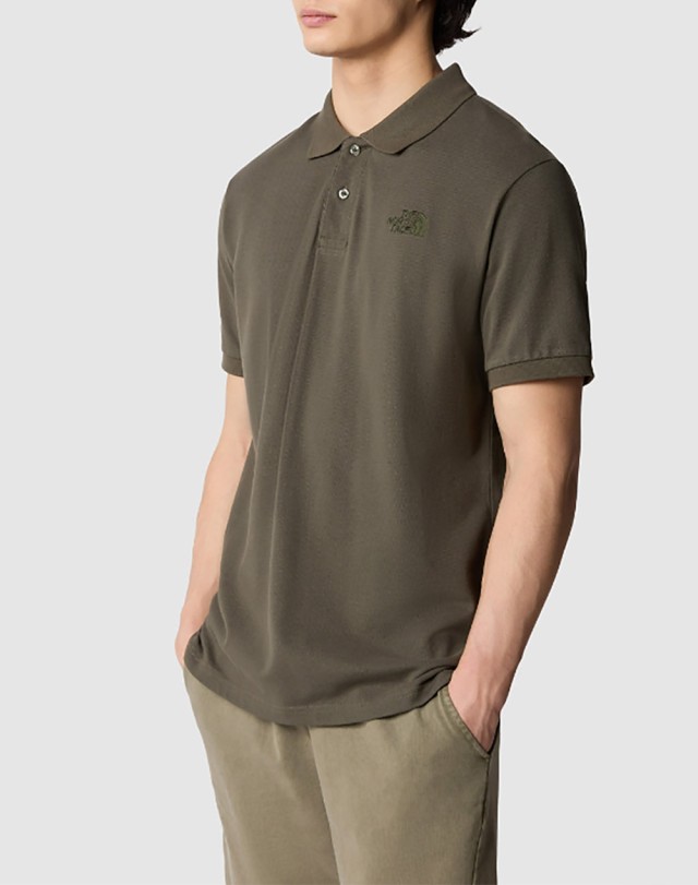 The North Face M Polo Piquet New Taupe Green Ανδρική Μπλούζα Polo Χακί