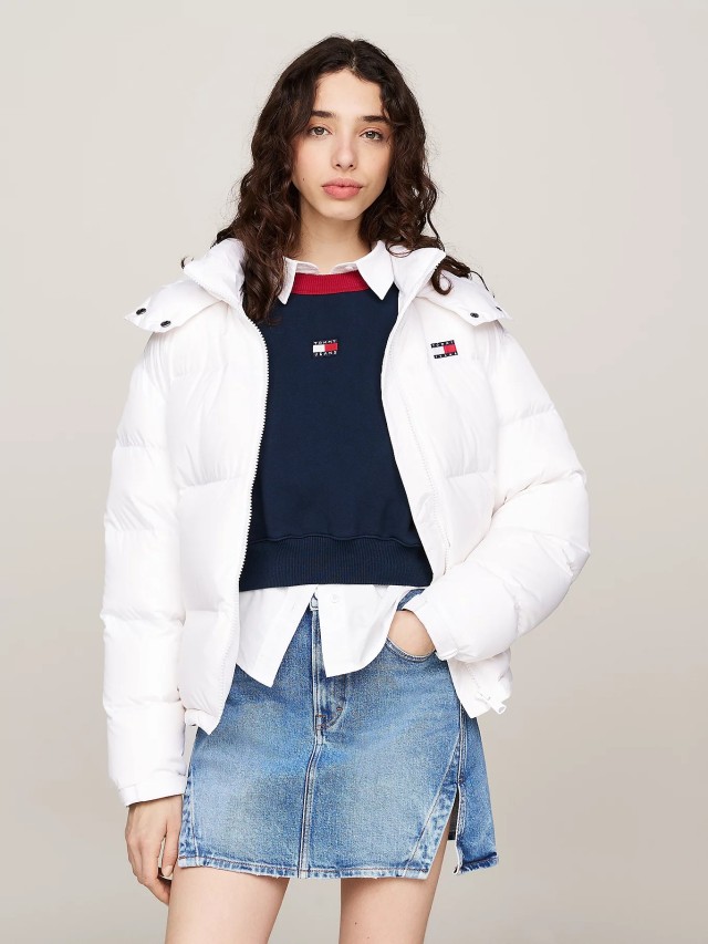 Tommy Hilfiger Tjw Alaska Puffer Ext Γυναικείο Μπουφάν Λευκό