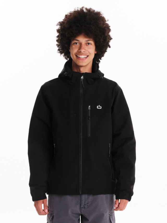 Emerson Mens Hooded Jacket Ανδρικό Μπουφάν Μαύρο