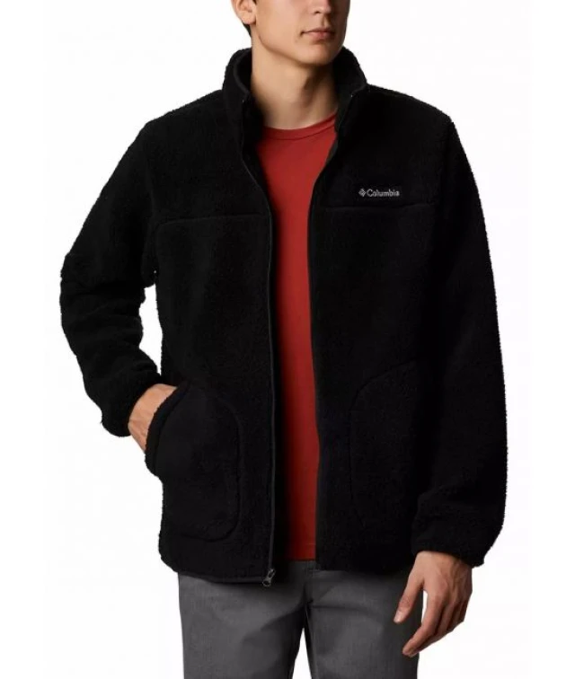 Columbia Rugged Ridge Ii Sherpa Fleece Ανδρικη Ζακετα Μαυρο