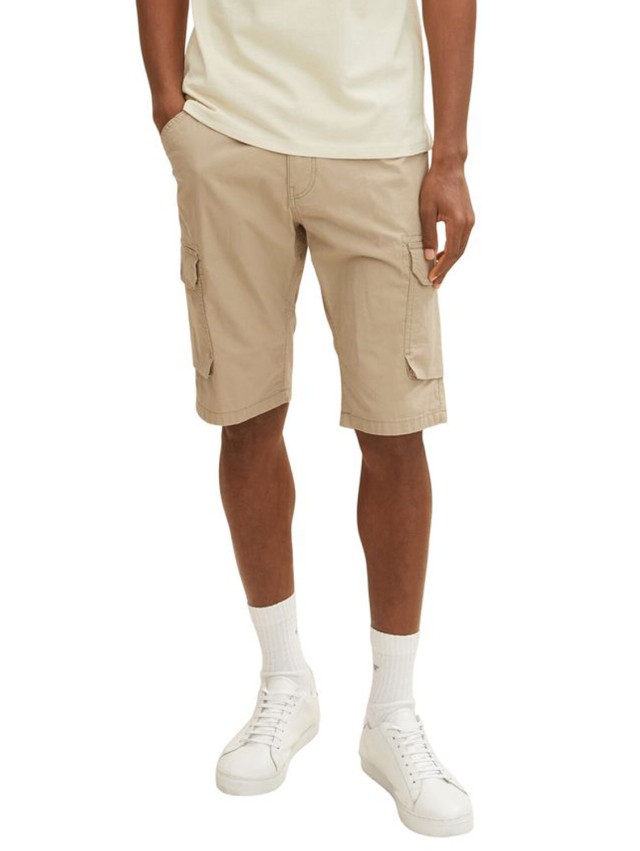 Tom Tailor 203 Cargo Shorts Ανδρικη Βερμουδα Μπεζ