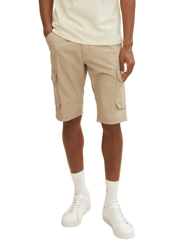 Tom Tailor 203 Cargo Shorts Ανδρικη Βερμουδα Μπεζ