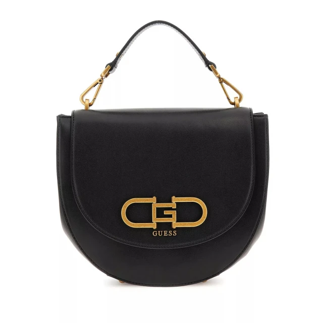 Guess Fleet Flap Saddle Ba  Γυναικεία Τσάντα Μαύρη
