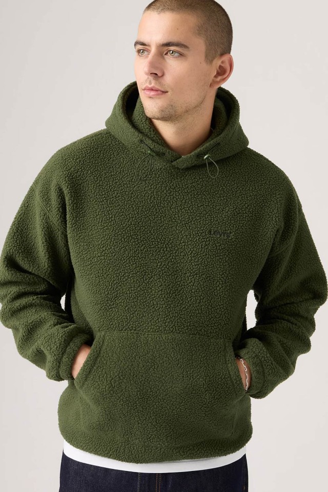 Levis Cozy Up Hoodie Greens Ανδρικό Φούτερ Πράσινο