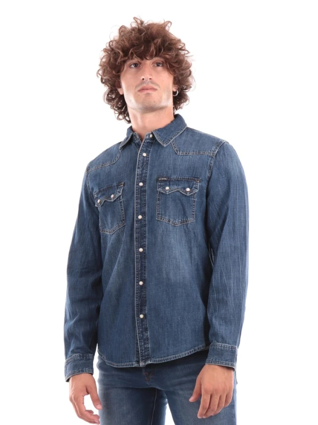 Guess L/S Regular Western Shirt Ανδρικο Πουκαμισο Τζην